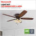 Ceiling Fans Glen Alden, 52 Inch Classic Flush Mount Indoor LED Ceiling Fan with Light, Pull Chain, Quick-2-Hang Dual Finish Blades, Reversible Motor - 50183 (Oil Rubbed Bronze)