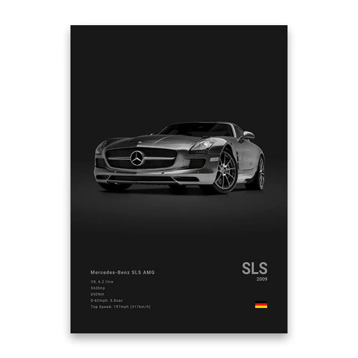 Famous Cars M5 918 GT3 Canvas Wall Art Print Poster G63 STO SLS Decorative Mural Modern Home Decor Birthday Gift Unframed