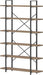 Tall Bookcases and Book Shelves 6 Shelf, Metal Wooden Book Shelf and Storage Rack, Modern Etagere 6 Tier Bookshelf, Farmhouse Large Display Bookshelves for Bedroom Living Room Office, Rustic Oak