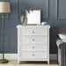 White Dresser for Bedroom,4 Chest of Drawers Dresser,Tall Nightstand Modern Clothes Organizer Cabinet for Bedroom,Closets,Hallway
