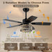 42 Inch Black Smart Ceiling Fan With Remote