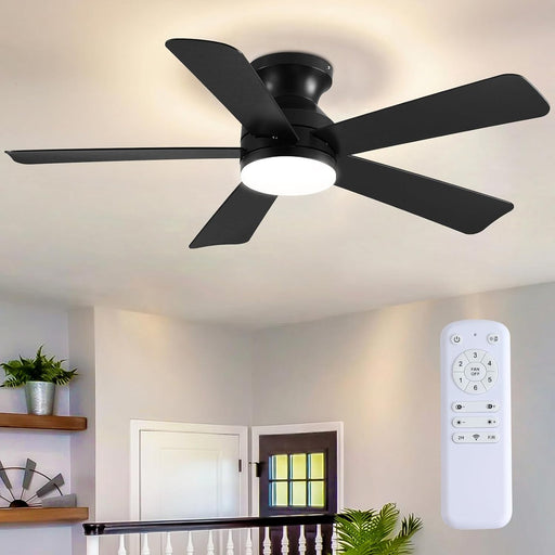46-Inch-Black-Ceiling-Fan-With-DimmableLED-Remote-Memory