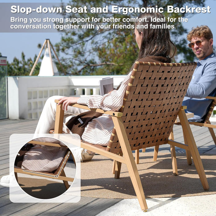 Outdoor Chairs Set of 2, Patio Bistro Set, Outdoor Furniture Set, Outdoor Conversation Chair Sets for Balcony Backyard Park Garden