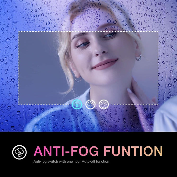 60x30 Inch RGB Dimmable LED VanityMirrorAntiFogBacklit