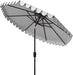 Outdoor Venice 9-Foot round Double Top Crank UV Protected Umbrella