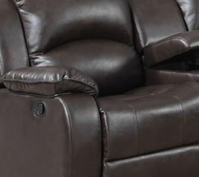 Samara Dark Brown 4-Seater Reclining Sectional Sofa