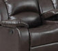 Samara Dark Brown 4-Seater Reclining Sectional Sofa