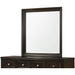 Furniture Nova II Square Wood Dresser Mirror Grey