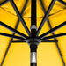12-Year-Non-Fading, 9Ft Premium Sunbrella Patio Umbrella, Hand-Crank, Button-Tilt, Black Frame, Sunflower Yellow Fabric