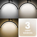 3000 Lm Adjustable LED Half Moon Light with Clamp & Task Lamp - Bright, Dimmable Lighting for Office, Crafts, Nails &Salon, Remote Control (Cct，White)