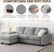 Gray 99In LShaped MemoryFoamCushion Sleeper Sofa Covers