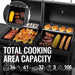 2-Burner Gas and Charcoal Combo Grill with Offset Smoker & Side Burner, 34,000 BTU Dual Fuel Grill, 1020 Sq. In. Cooking Area, Ideal for Outdoor Cooking, Black, ZH3005Y-SC