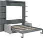 Murphy Bed Queen Size Grey Upholstery Sofa