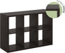 SixCube Reversible Bookcase With Black Oak Finishes