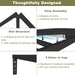 16 Inch Queen Bed Frame, Heavy Duty, No Box Spring Needed, Black