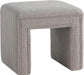Vanity Stool Chair,Modern Boucle Ottoman Foot Stool with Wooden Legs Sofa Bench Footstool Extra Seat for Vanity,Makeup Room,Living Room,Entryway,Office (Fully Assembled) (Taupe)