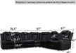 Living Room Furniture Set Black Leather Sofa Living Room Set Power Recliner Adjustable Sofa,Loveseat and Chair with Cup Holders/Storage Console/Led Light/Ups Port for Living Room, Office