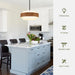 20Inch Farmhouse Chandelier Woodgrain Five Light Drum