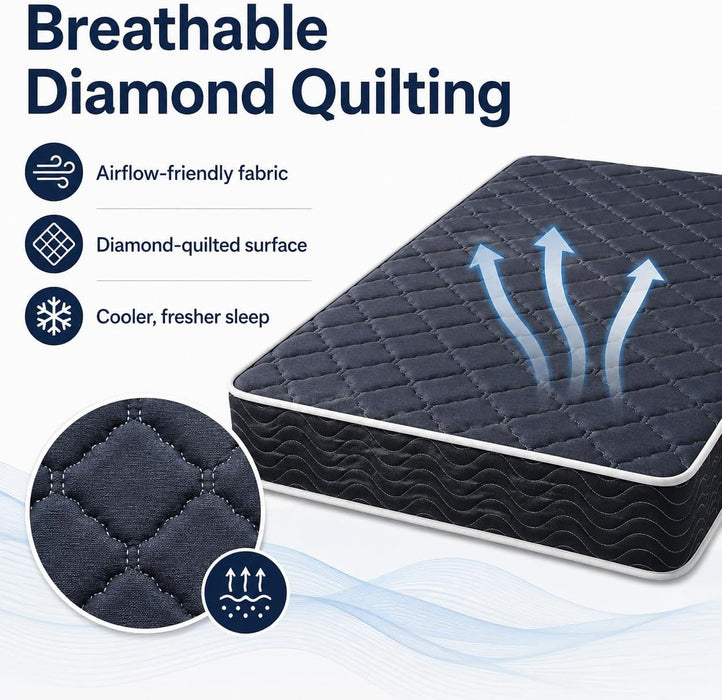 Twin Size Memory Foam Mattress, 6 Inch Bed Mattress in a Box Water-Resistant