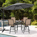 Patio Swivel Barstools Outdoor Chairs Set of 4, High Bistro Stools Outdoor Furniture, All-Weather Patio Stools for Outside, Beach, Lawn, Poolside and Garden, Black/Brown
