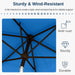 6.5'X10' Rectangular Patio Outdoor Umbrella,Large Coverage with Push-Button Tilt & UV Protection,Sturdy Ribs for Deck,Lawn,Pool,Backyard