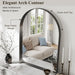 36"X30" Black Arched Mirror, Arched Wall Mirror with Metal Frame, Wall Mounted Large Arched Mirror for Living Room, Restroom, Entryway, Tempered Glass, Modern Home Decor