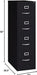 Hirsh 15" W 4 Drawer Vertical File Cabinet, Black, Letter 16699-1 Each