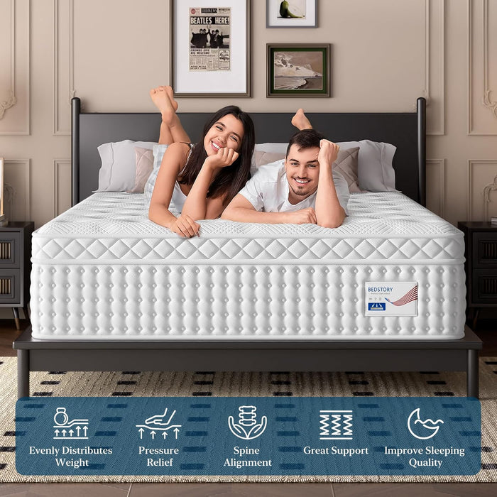 Queen Size Luxury Hybrid Mattress With ZonedSupport