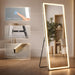 71" X 26" Arched Full Length Mirror with LED Lights, Floor Mirror with Stand, Wall Mirror Full Length, Body Floor Mirror, Wall Mounted Mirror for Bedroom, Dimmable, Tempered Glass