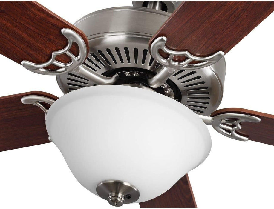 Airpro Collection 52'' Five-Blade Ceiling Fan with White Etched Light Kit