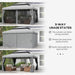 10' X 13' Patio Gazebo, Outdoor Gazebo Canopy Shelter with Netting and Curtains, Aluminum Frame for Garden, Lawn, Backyard and Deck, Gray