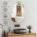 Irregular Wall Mirror,27X20 Asymmetrical Frameless Bathroom Mirror