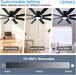 54 Inch Matte Black Brushless Ceiling Fan Lighting