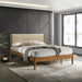 Vichy Rubberwood Platform Bed in Light Walnut, King