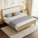 Queen Size Platform Bed Frame, with Boucle Upholstered Headboard & Wooden Slats Support, Modern Farmhouse Style Bed, No Box Spring Required, Large under Bed Storage, Easy Assembly, Natural