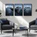 Framed Motivational Wall Art for Office Decor, Set of 3 Inspirational Modern Iceberg Canvas Wall Art Prints, Navy Blue Positive Quotes Pictures for Home Office Gym Library Wall Decor, 16X24 Inch