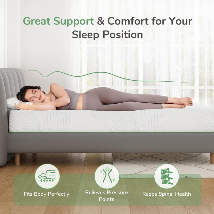 Queen Mattress, Memory Foam Mattress Queen Size 6 Inch, Cooling Queen Size Mattress in a Box for Back Pain Relief, Medium Firm Mattress with Edge Support & Motion Isolation, Ataraxia