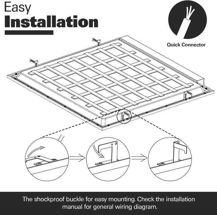 6 Pack 2X4 FT LED Flat Panel Troffer Light, 40/50/60W, CCT Selectable 4000K/5000K/6500K Drop Ceiling Office Lights, 115LM/W, 0-10V Dimmable Ultra Slim Recessed Back-Lit Fixture