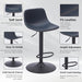 Adjustable Bar Stools Set of 2, Mid Century Modern Swivel Bar Stools, Industrial Bar Height Stools with Back Support Counter Height Bar Chairs Pu Leather Bar Stool for Kitchen Island Rustic Barstools
