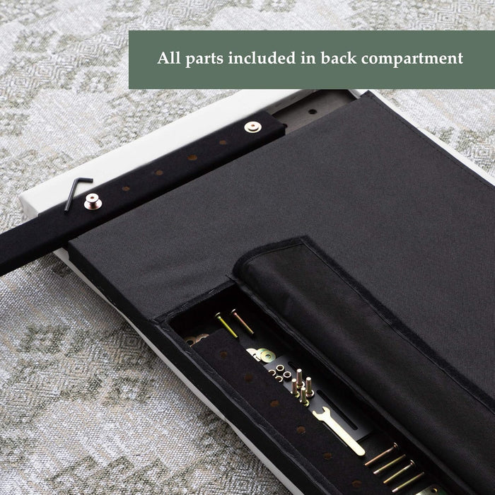 Hawthorne Faux Leather Headboard - Modern -Adjustable Height - Buttonless Tufting, Full/Full XL, Brown