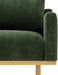 Green Solid Wood Frame Contemporary Cushioned Chair