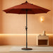 7.5' round Sunbrella Aluminum Outdoor Deck, Pool or Patio Umbrella, Crank Lift, Auto Tilt, Bronze Pole, Terracotta