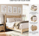 Signature Design by Ashley Galletyn Country Rustic Panel Bed, Foundation or Box Spring Needed, King, Light Brown