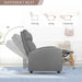 Fabric Massage Chair Adjustable Reclining Chairs Home Theater Sofa Modern Recliners, Gray