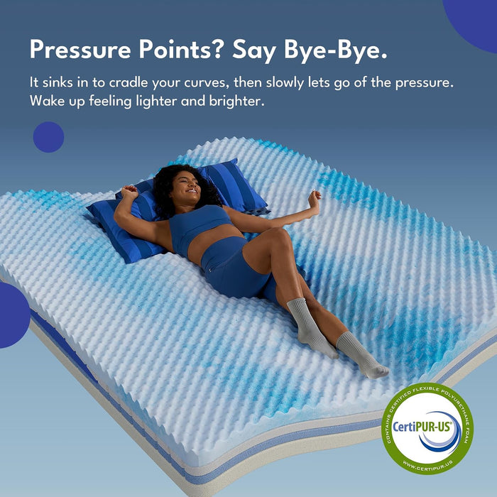 12 Inch Queen Size Mattress in a Box, Medium Firm Mattress of Cooling Gel Memory Foam & Individual Pocket Coils for Motion Isolation & Pressure Relief, Certipur‑Us Certified