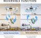42" Retractable Ceiling Fans with Lights, Crystal Chandelier Ceiling Fan with Remote & APP Control, Modern Dimmable LED Fandelier for Living Room, Dinning Room, Bedroom (Silver)