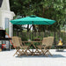 6.5' X 10' Rectangular Patio Umbrella Large Outdoor Market Umbrella W/ UV Protection, Push Button Tilt and Crank Lift, Rectangle Table Umbrella for Garden, Deck, Pool, Patio, Turquoise Blue