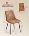Dining Chairs Set of 2, Upholstered Kitchen Chairs, PU Leather