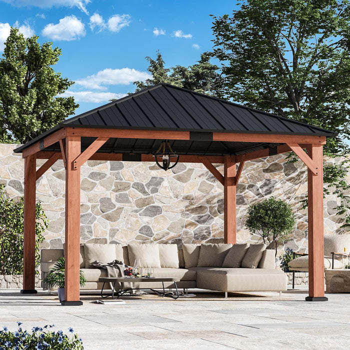 12x12 Cedar Gazebo With WeatherResistant Galvanized Roof