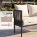 4 Piece Patio Furniture Set, Rattan Side Arm & Back, Semicircular Design